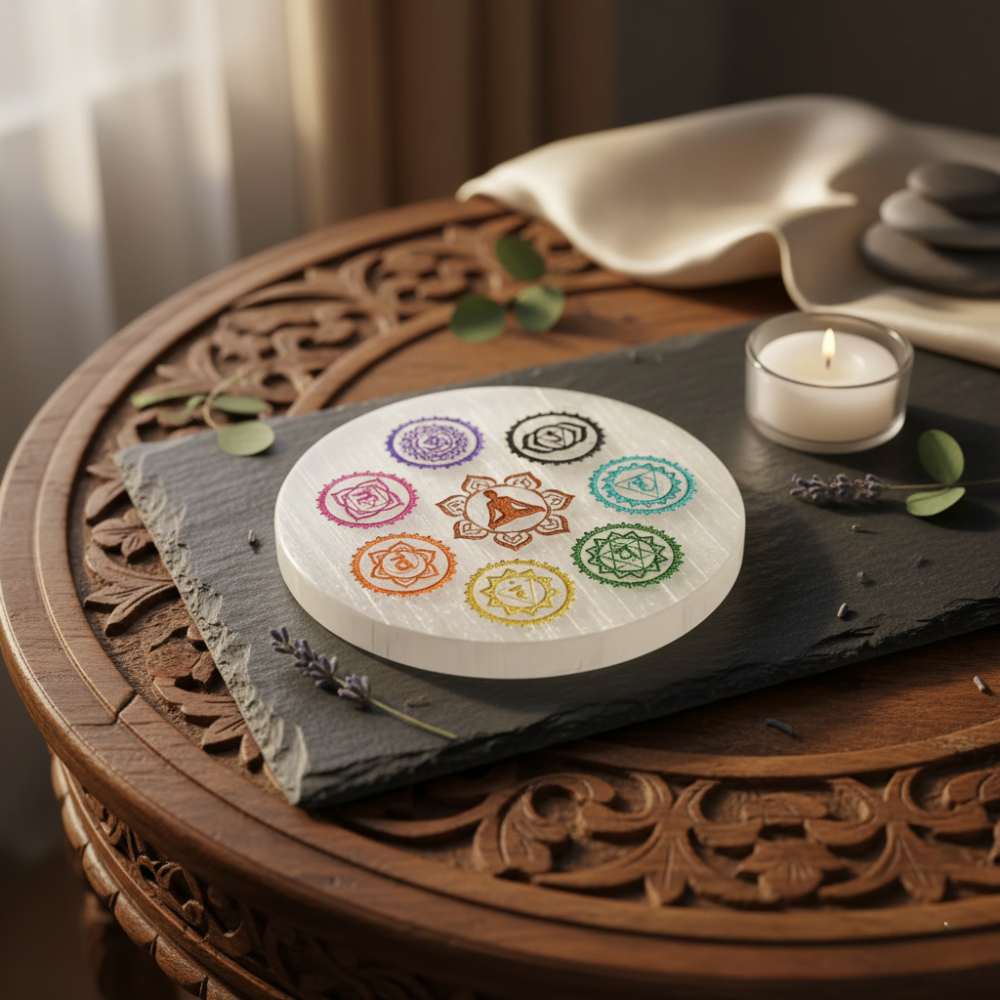 Selenite Charging Plate – Cleanse & Recharge Crystals and Bracelets
