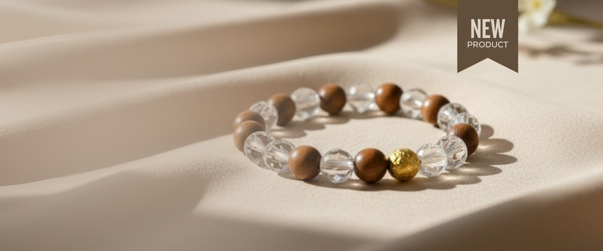 <b>Wood and <br>Crystal Bracelet<b></b></b>