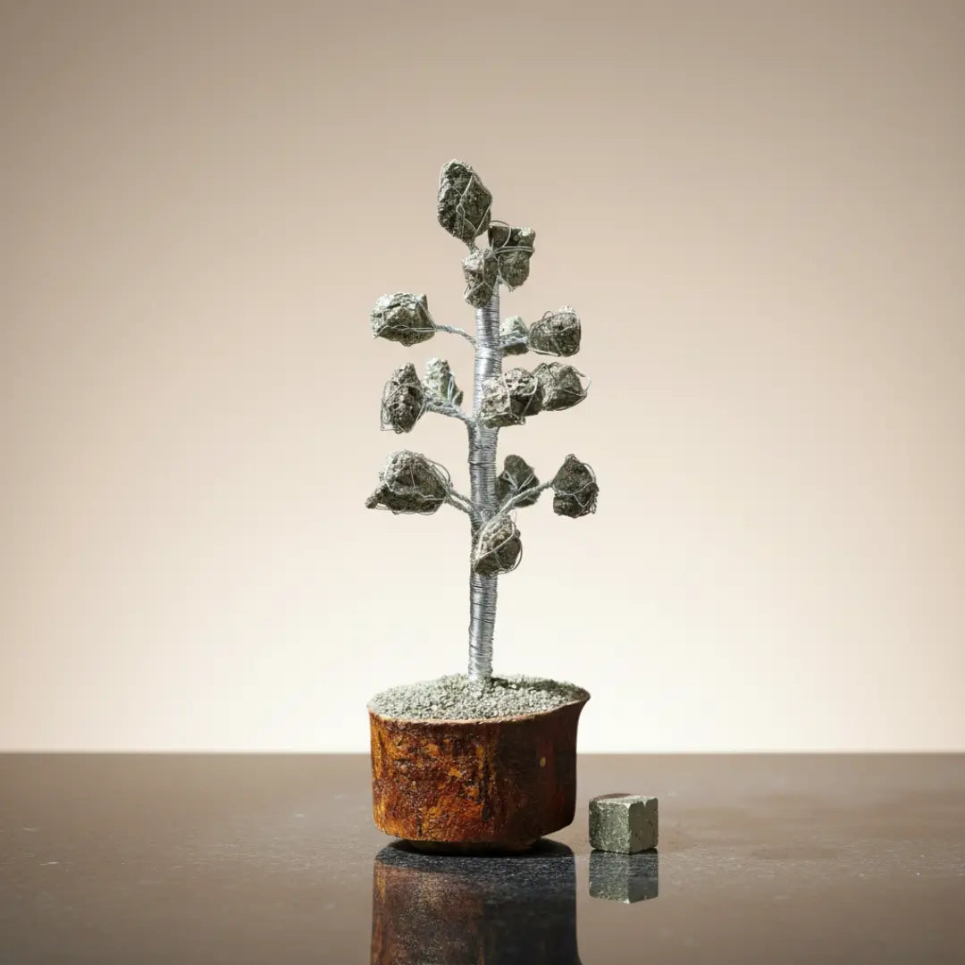 Adiyogi Shiva Idol with Pyrite Crystal Tree –Combo