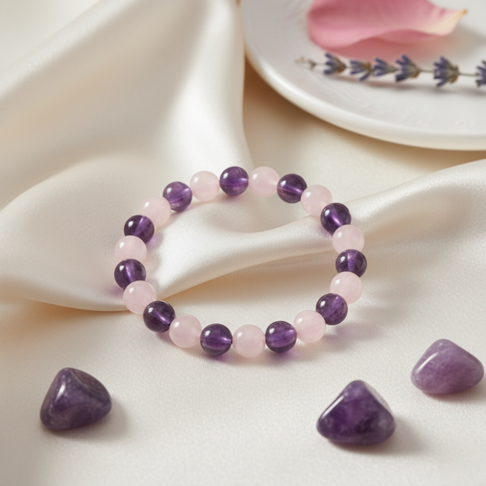Rose Quartz & Amethyst Bracelet
